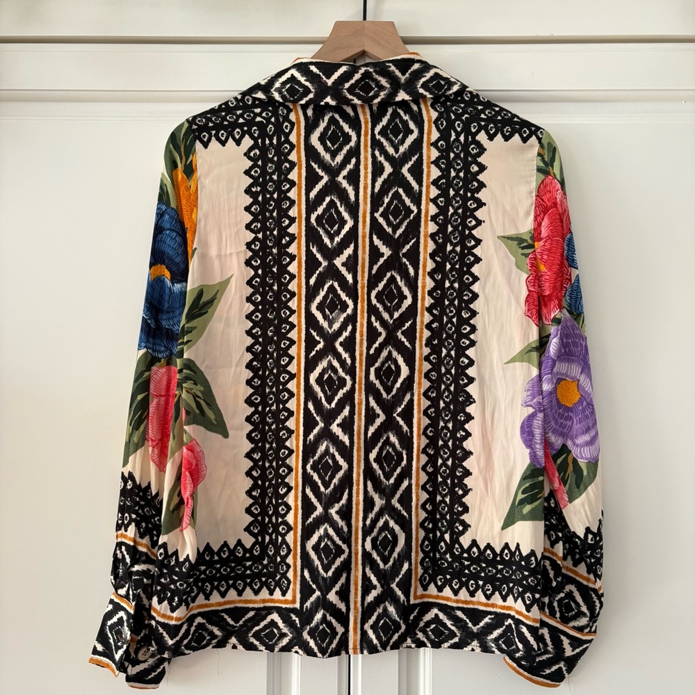 Rachel Zoe NWT XS Tropical Floral Button Down Shirt - Picture 5 of 5
